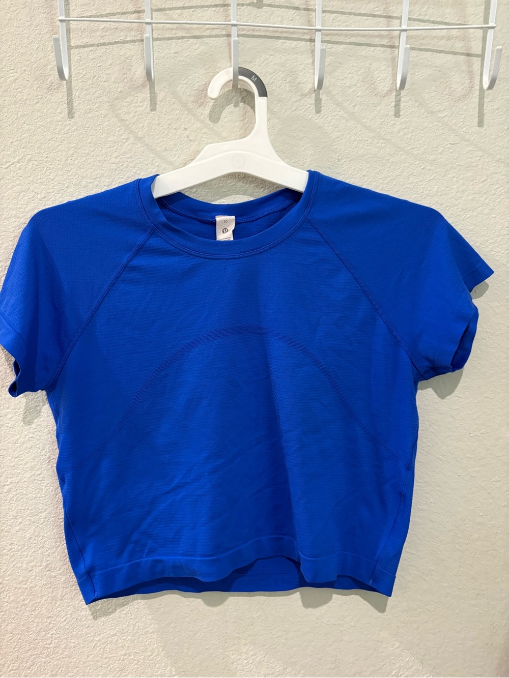 lululemon athletica Electric Blue Crop Crewneck Top